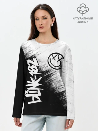 Лонгслив женский. Хлопок / Blink-182