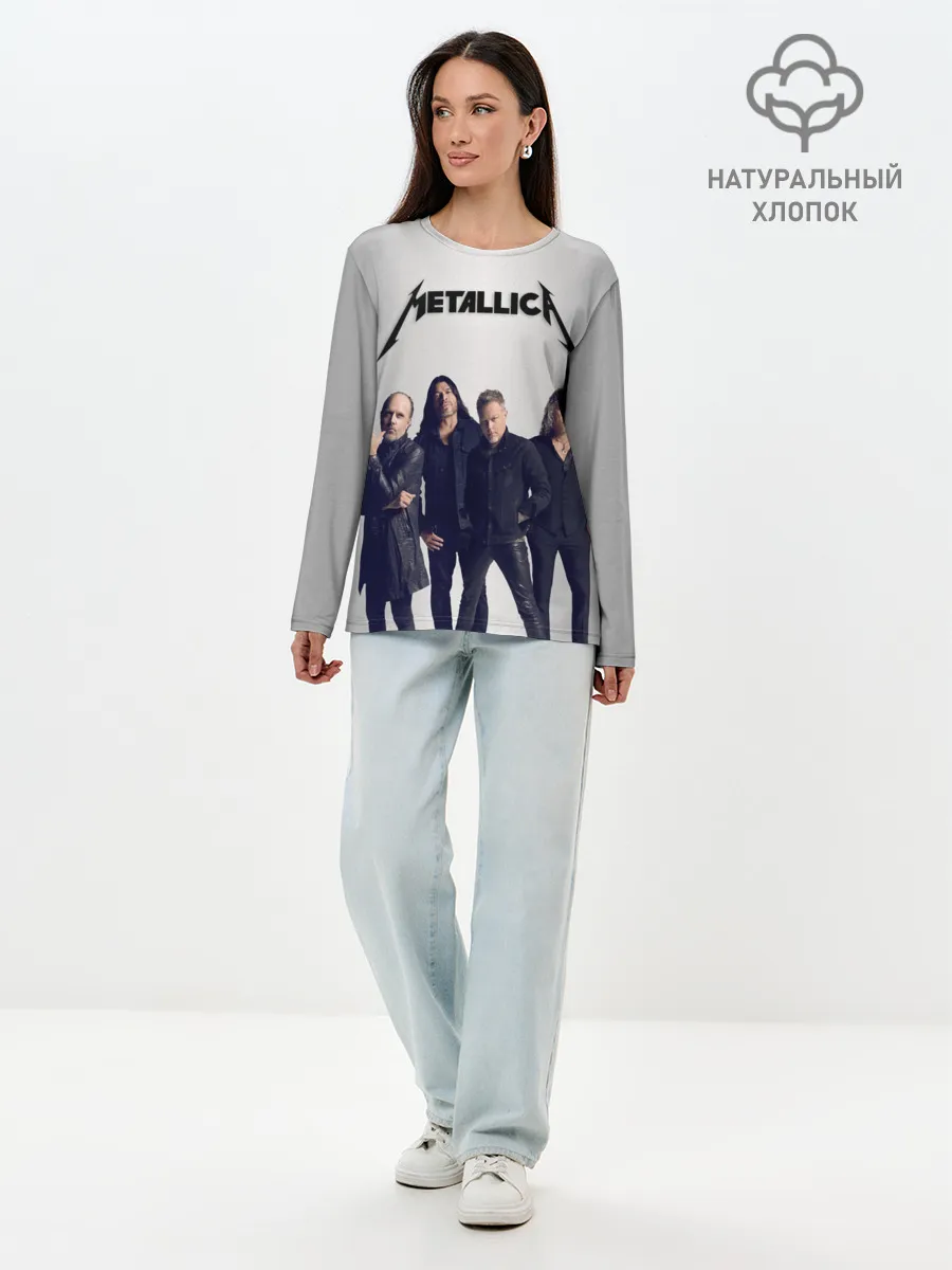 Лонгслив женский. Хлопок / Metallica
