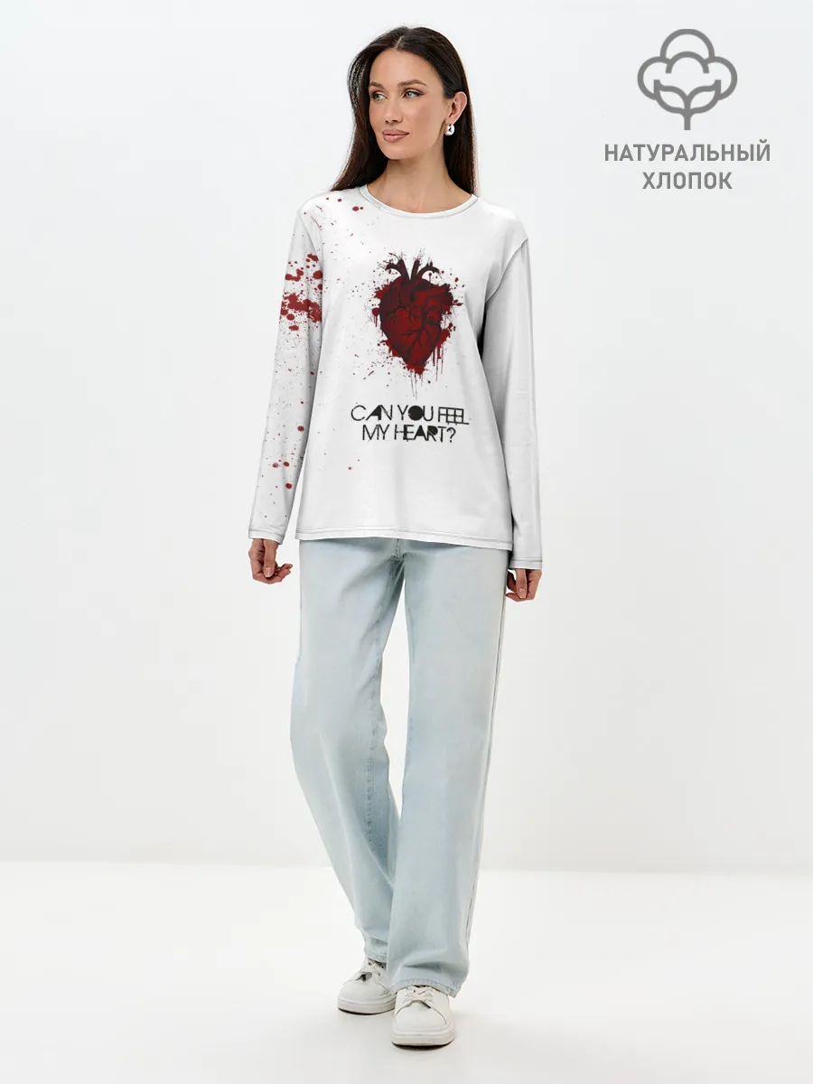 Лонгслив женский. Хлопок / Can You Feel My Heart - BMTH
