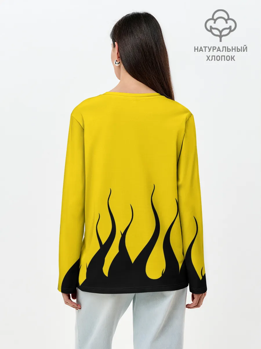 Лонгслив женский. Хлопок / CYBERPUNK 2077