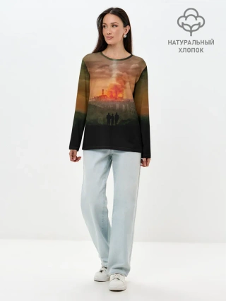 Лонгслив женский. Хлопок / Чернобыль 9