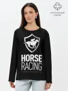 Лонгслив женский. Хлопок / Horse racing