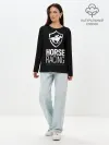Лонгслив женский. Хлопок / Horse racing