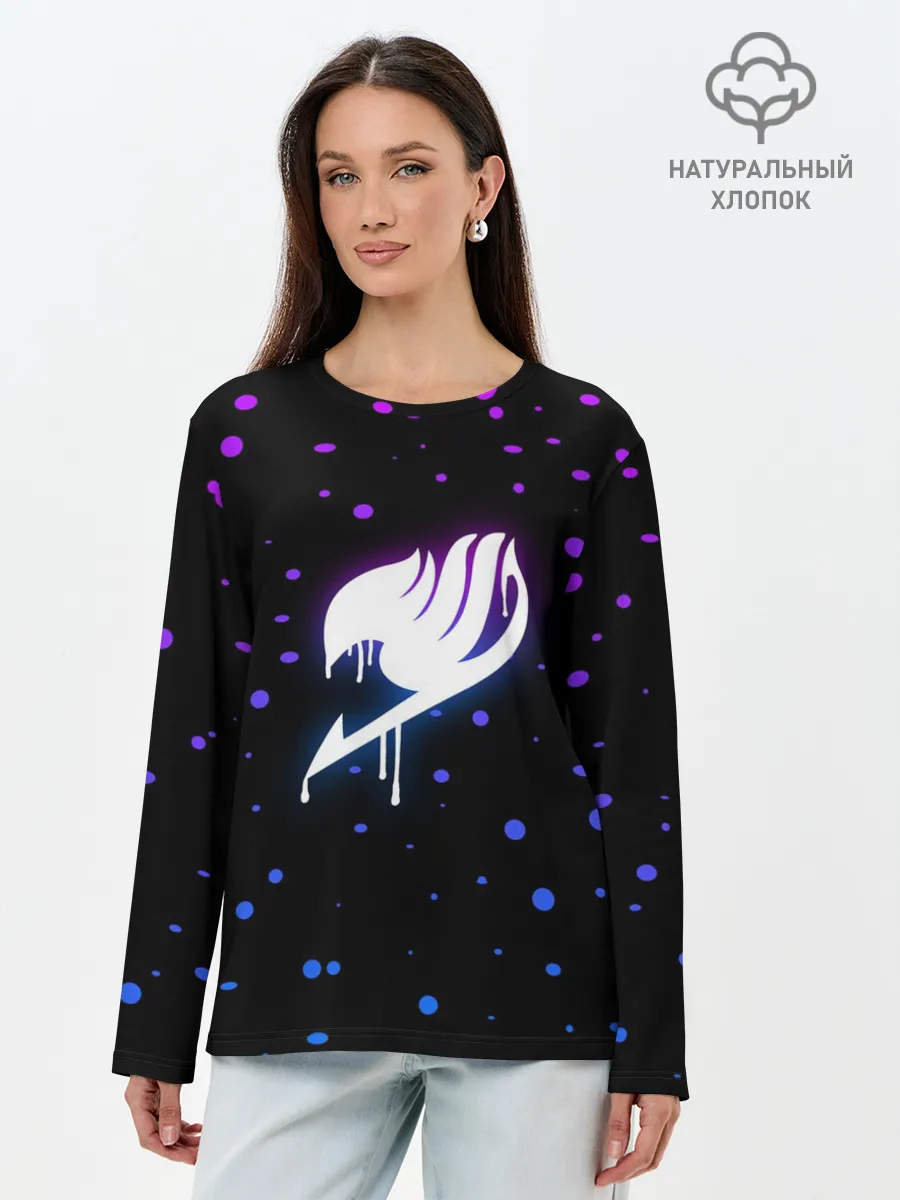 Лонгслив женский. Хлопок / ночной Фейри Тейл
