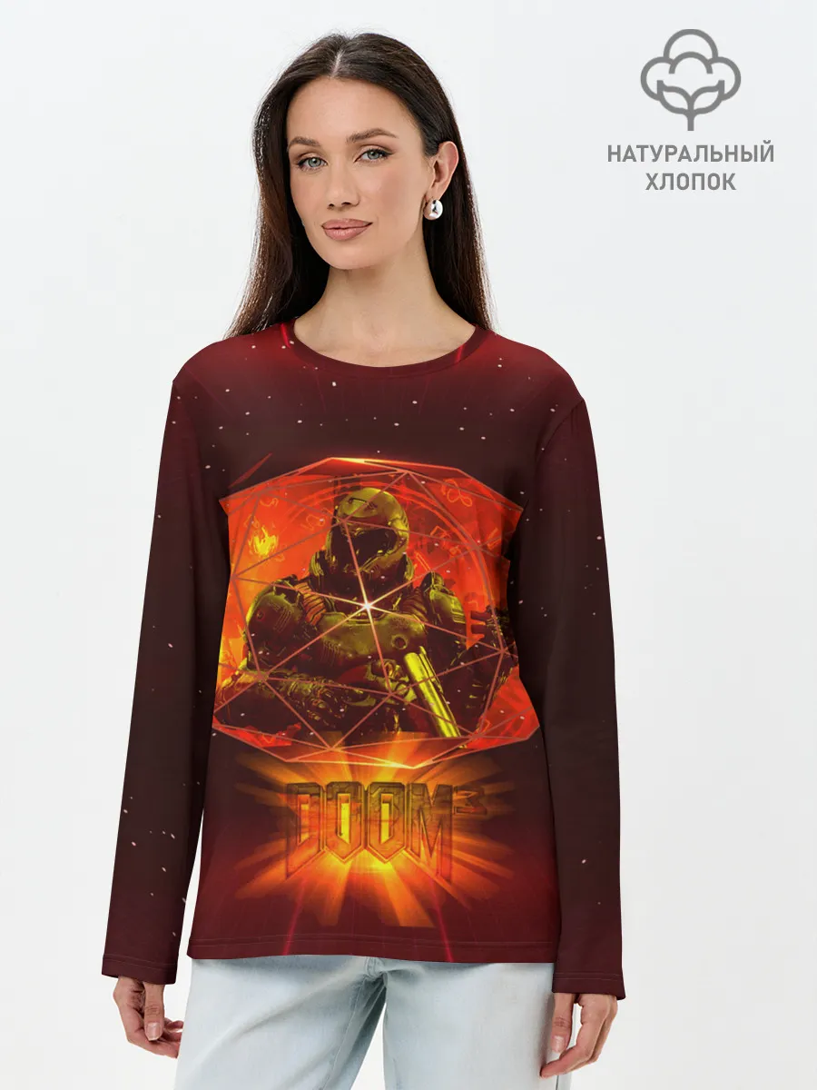 Лонгслив женский. Хлопок / Doom Enternal