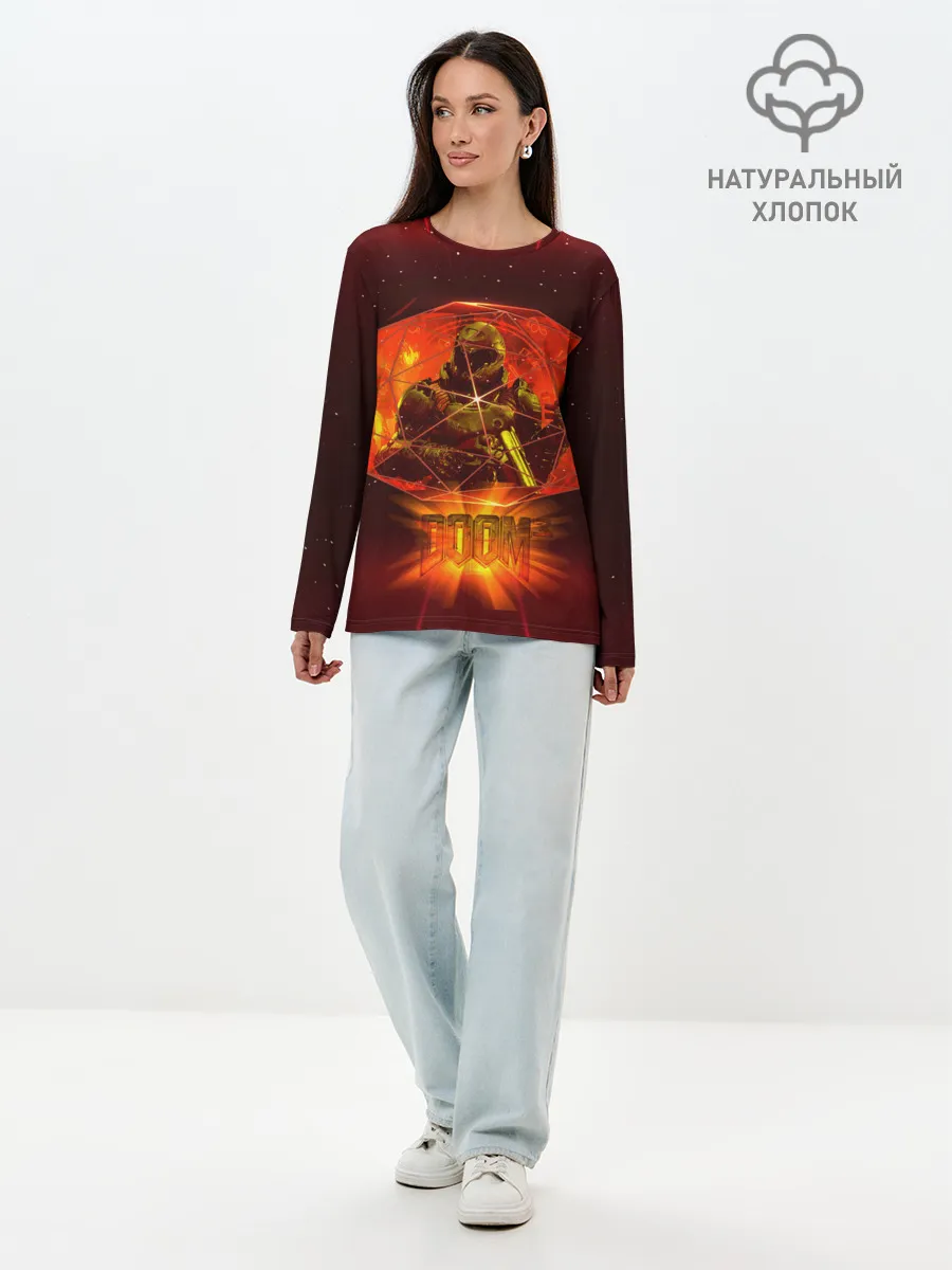 Лонгслив женский. Хлопок / Doom Enternal