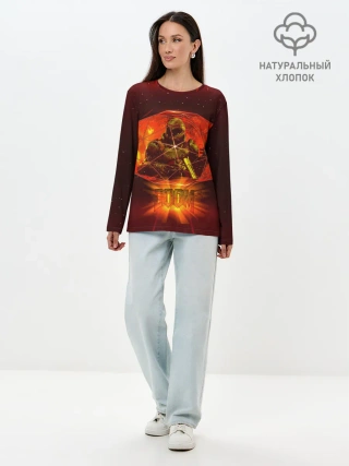 Лонгслив женский. Хлопок / Doom Enternal