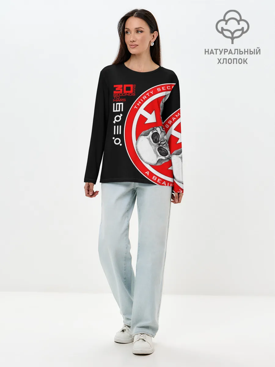 Лонгслив женский. Хлопок / 30 Seconds to Mars