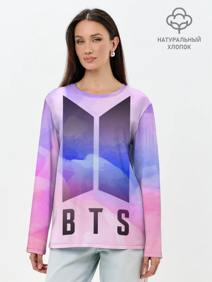 Лонгслив женский. Хлопок / BTS