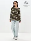 Лонгслив женский. Хлопок / Камуфляж