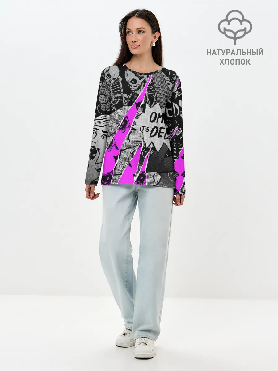 Лонгслив женский. Хлопок / DEDSEC