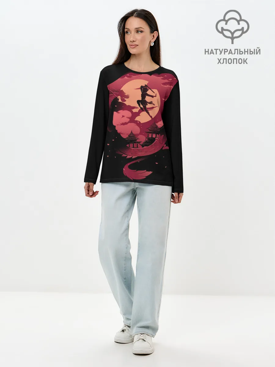 Лонгслив женский. Хлопок / Princess Mononoke