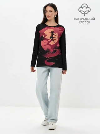 Лонгслив женский. Хлопок / Princess Mononoke