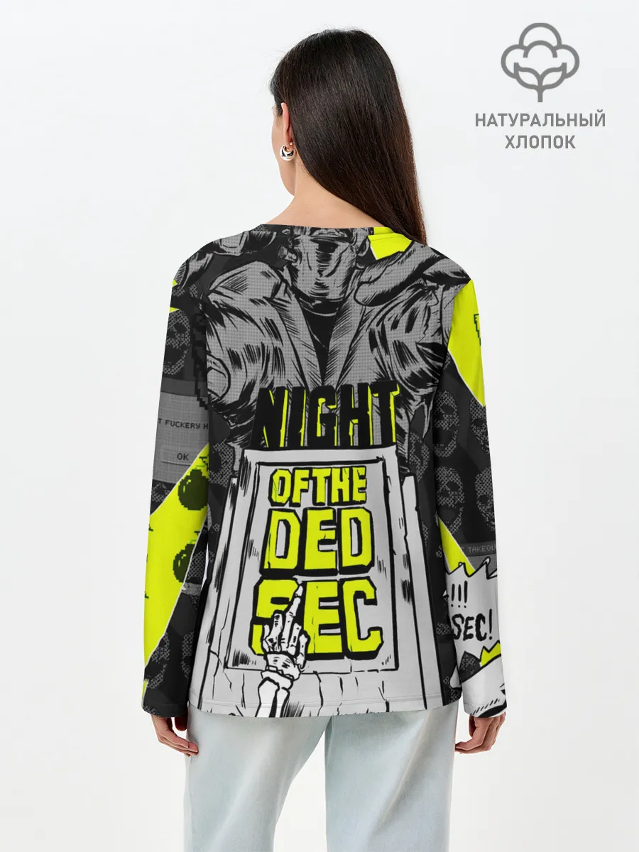 Лонгслив женский. Хлопок / WATCH DOGS