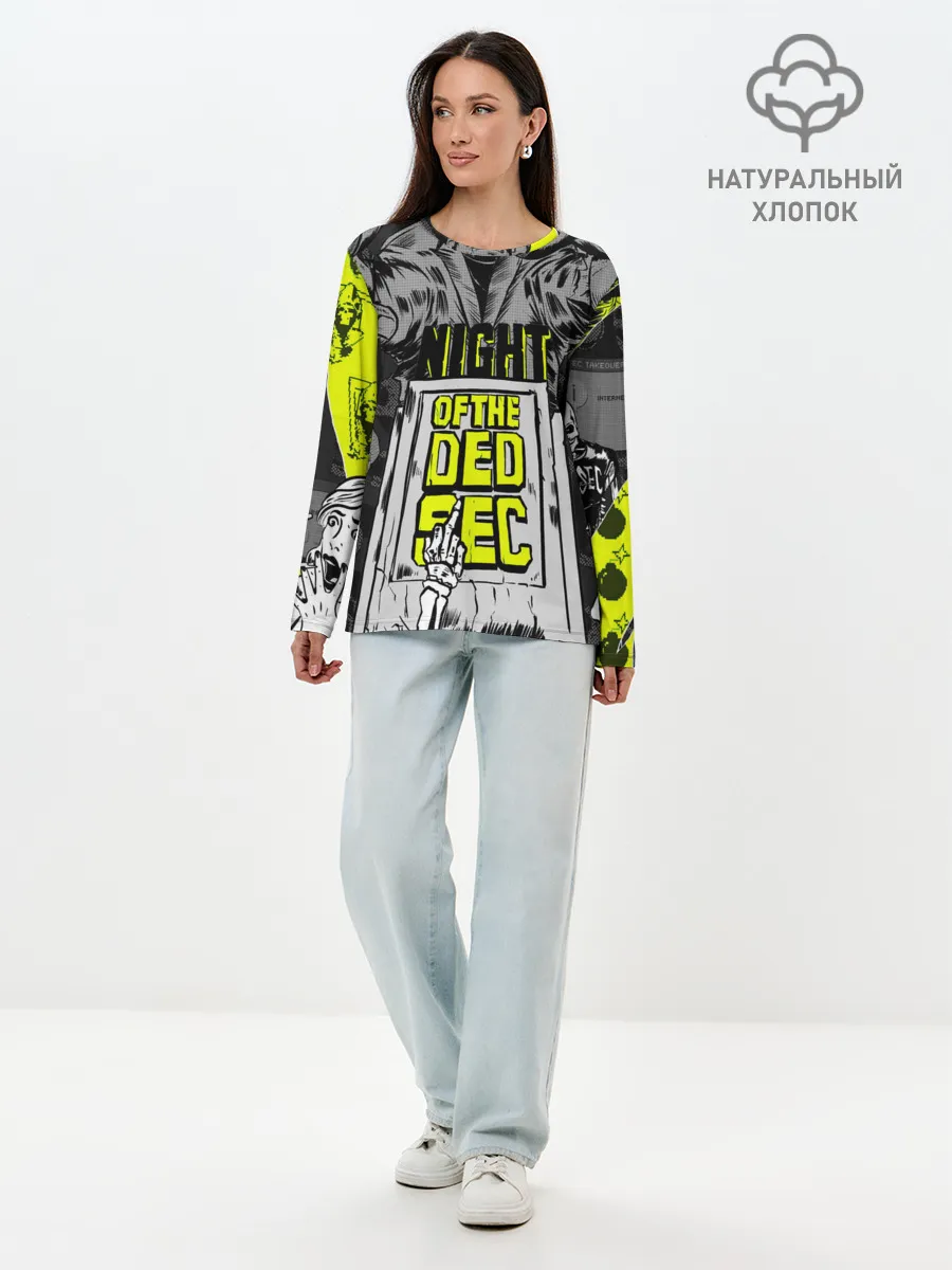 Лонгслив женский. Хлопок / WATCH DOGS