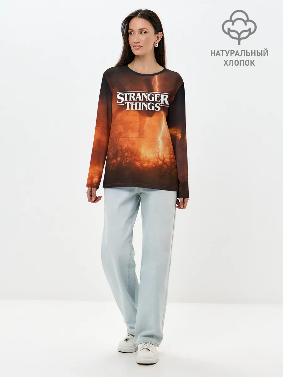 Лонгслив женский. Хлопок / STRANGER THINGS