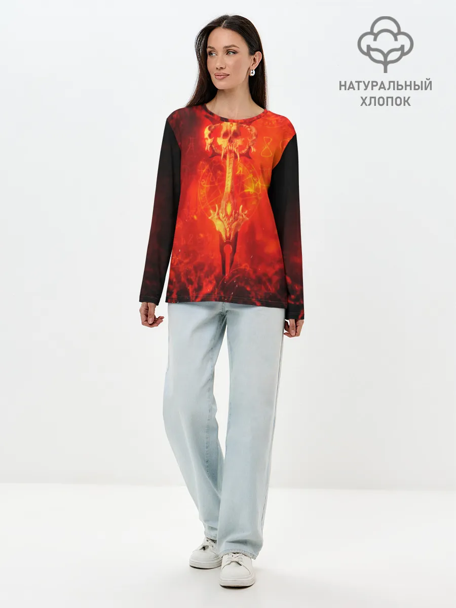 Лонгслив женский. Хлопок / DOOM