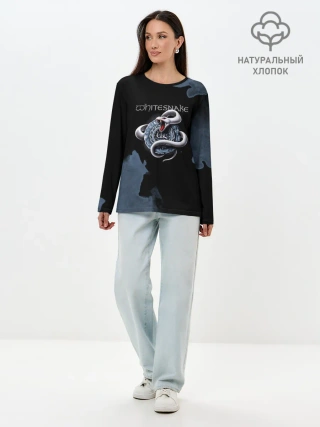 Лонгслив женский. Хлопок / WHITESNAKE