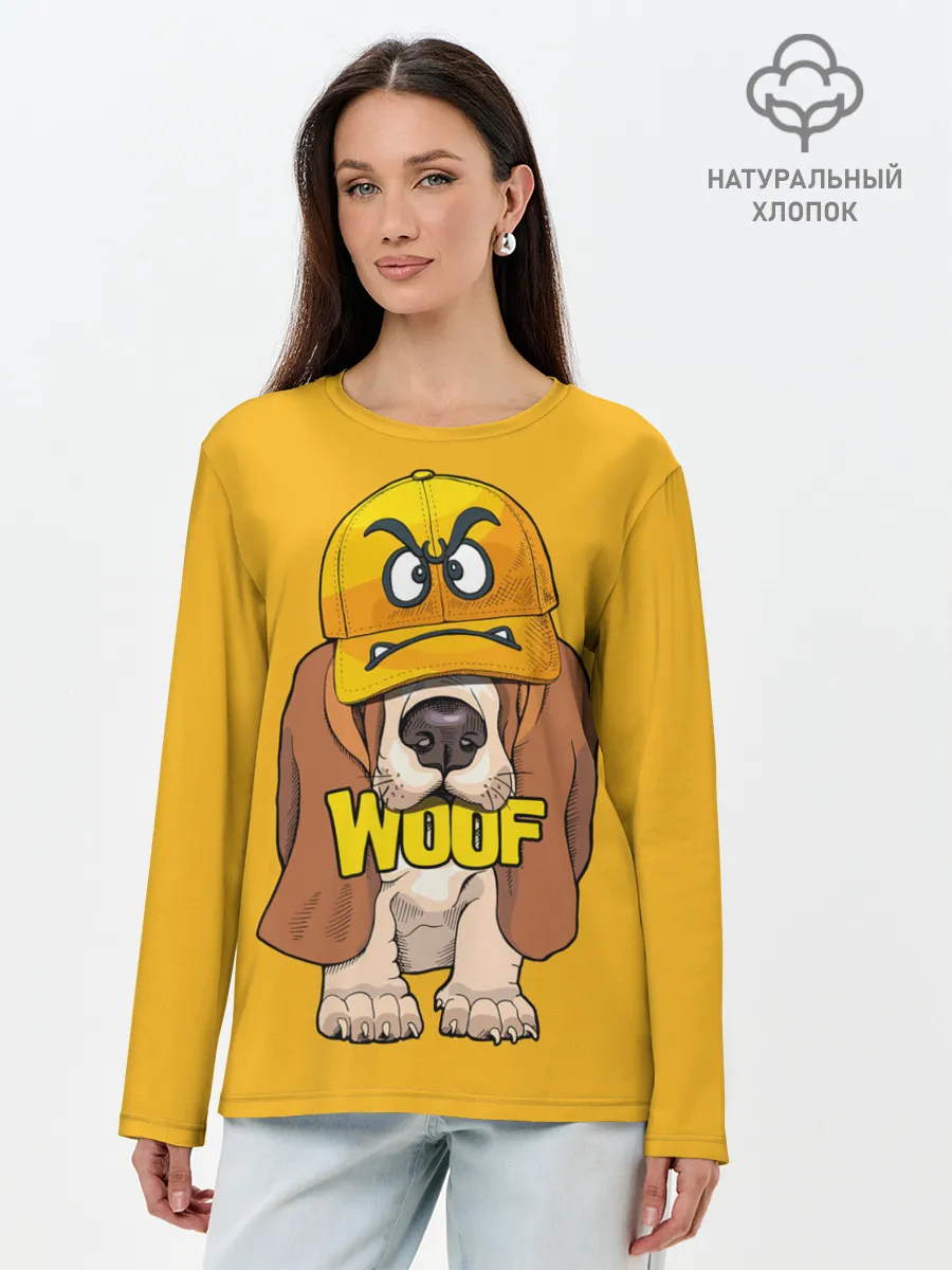 Лонгслив женский. Хлопок / Woof