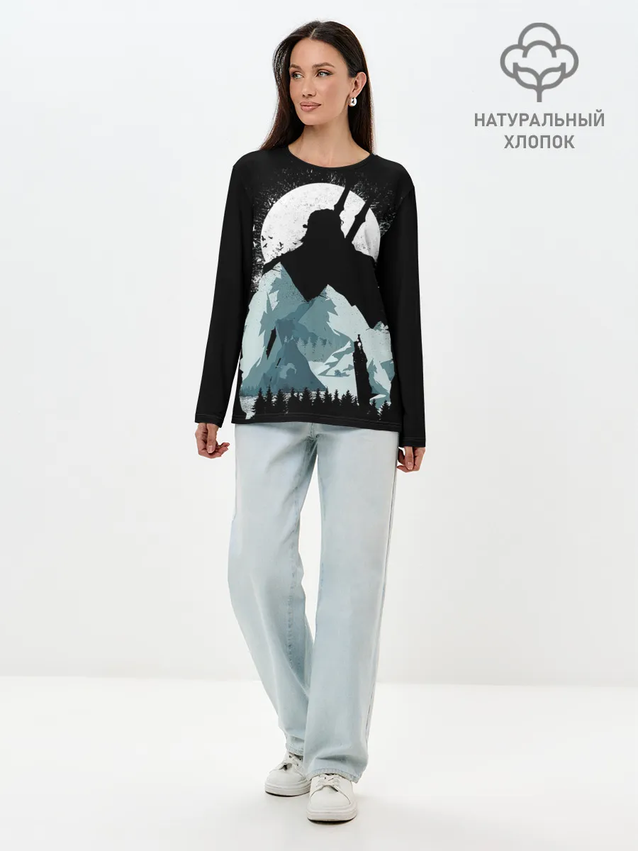 Лонгслив женский. Хлопок / The Witcher 3: Wild Hunt