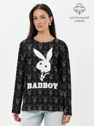 Лонгслив женский. Хлопок / Bad boy