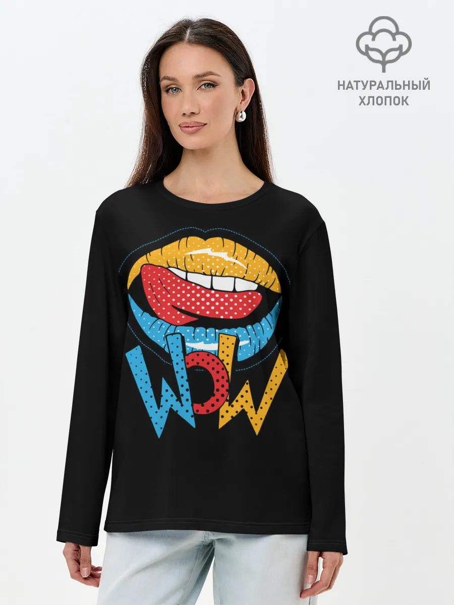 Лонгслив женский. Хлопок / Wow