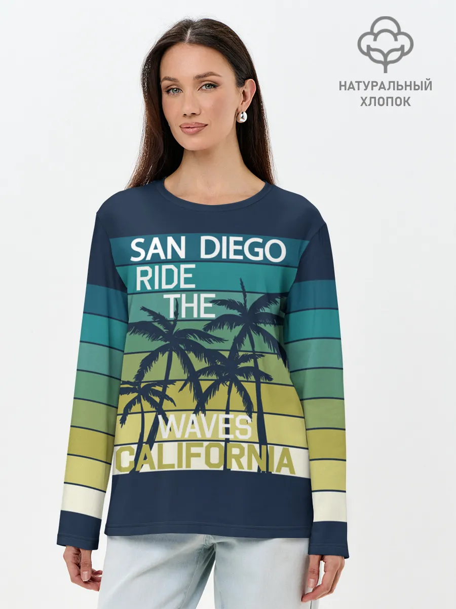 Лонгслив женский. Хлопок / California