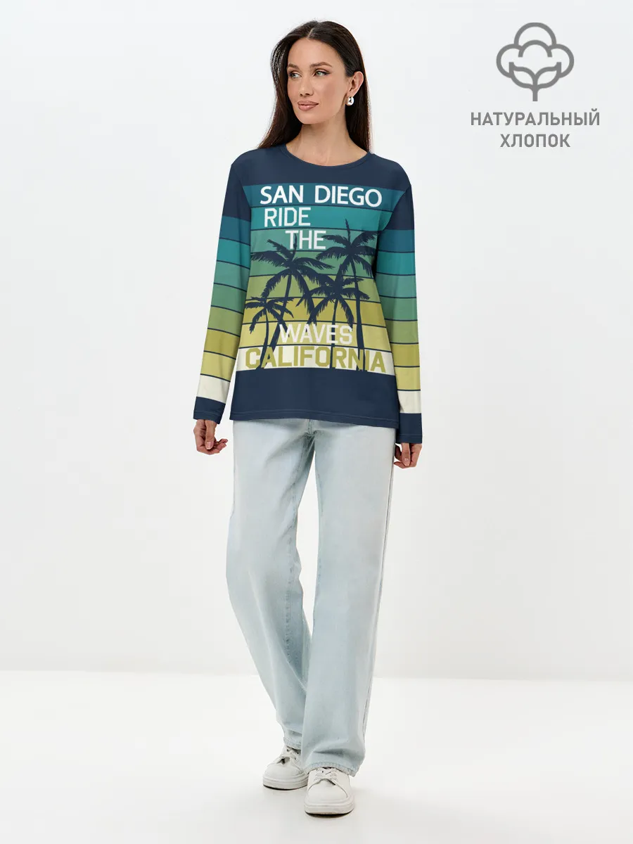 Лонгслив женский. Хлопок / California