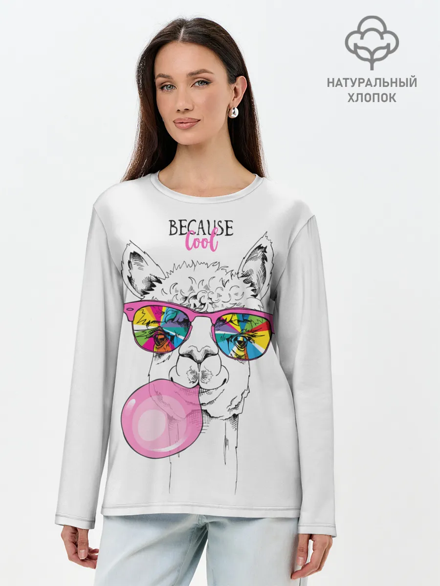 Лонгслив женский. Хлопок / Because cool