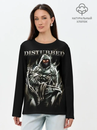 Лонгслив женский. Хлопок / Disturbed