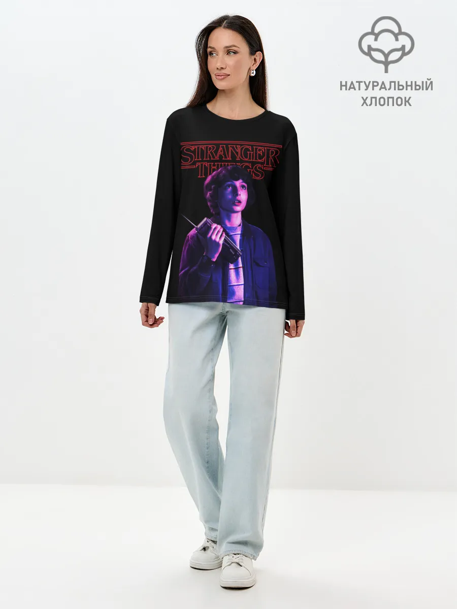Лонгслив женский. Хлопок / STRANGER THINGS - Майк