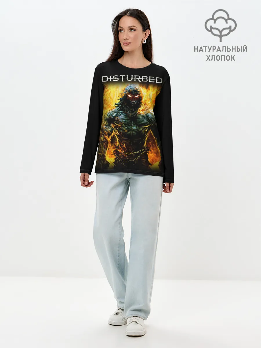 Лонгслив женский. Хлопок / Disturbed