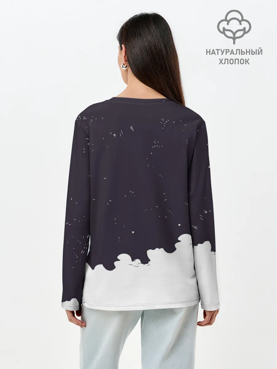 Лонгслив женский. Хлопок / Демогоргон