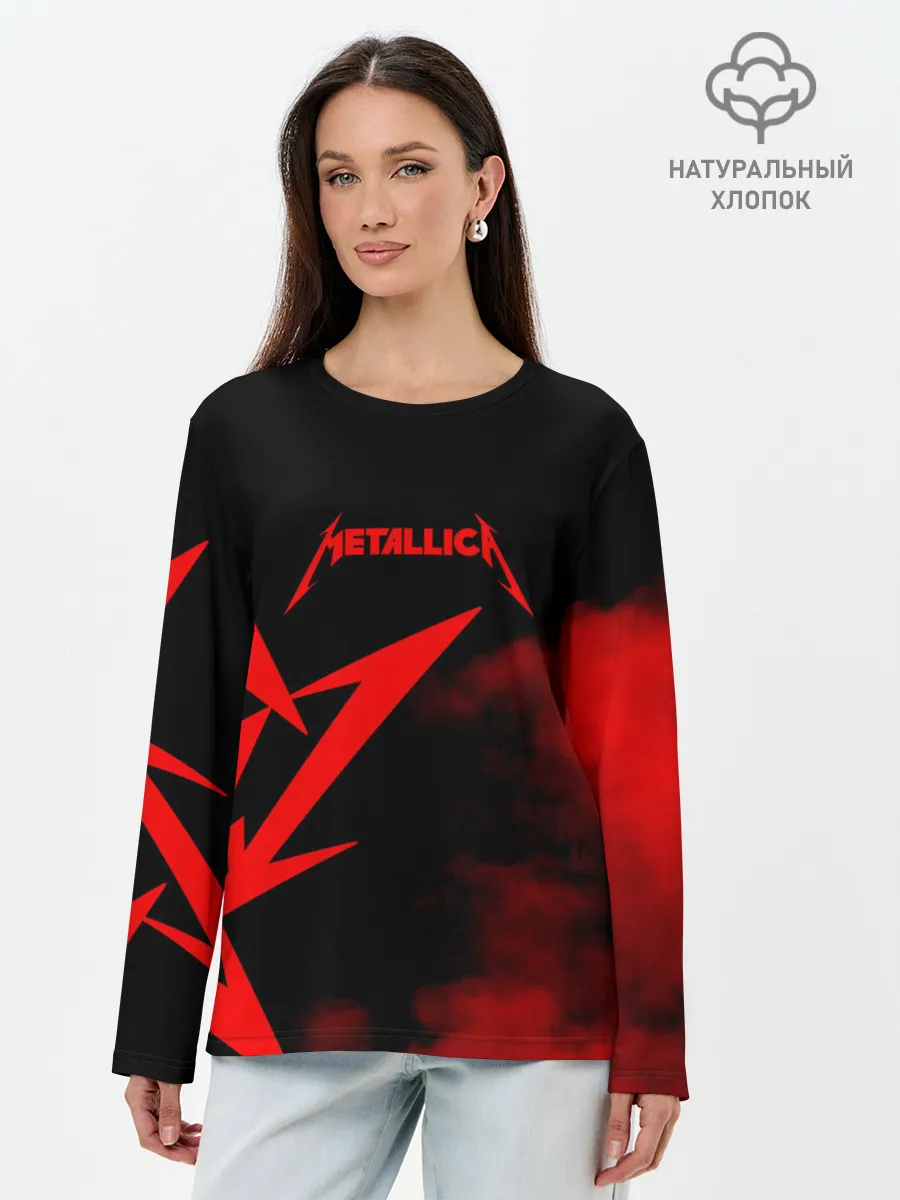 Лонгслив женский. Хлопок / Metallica