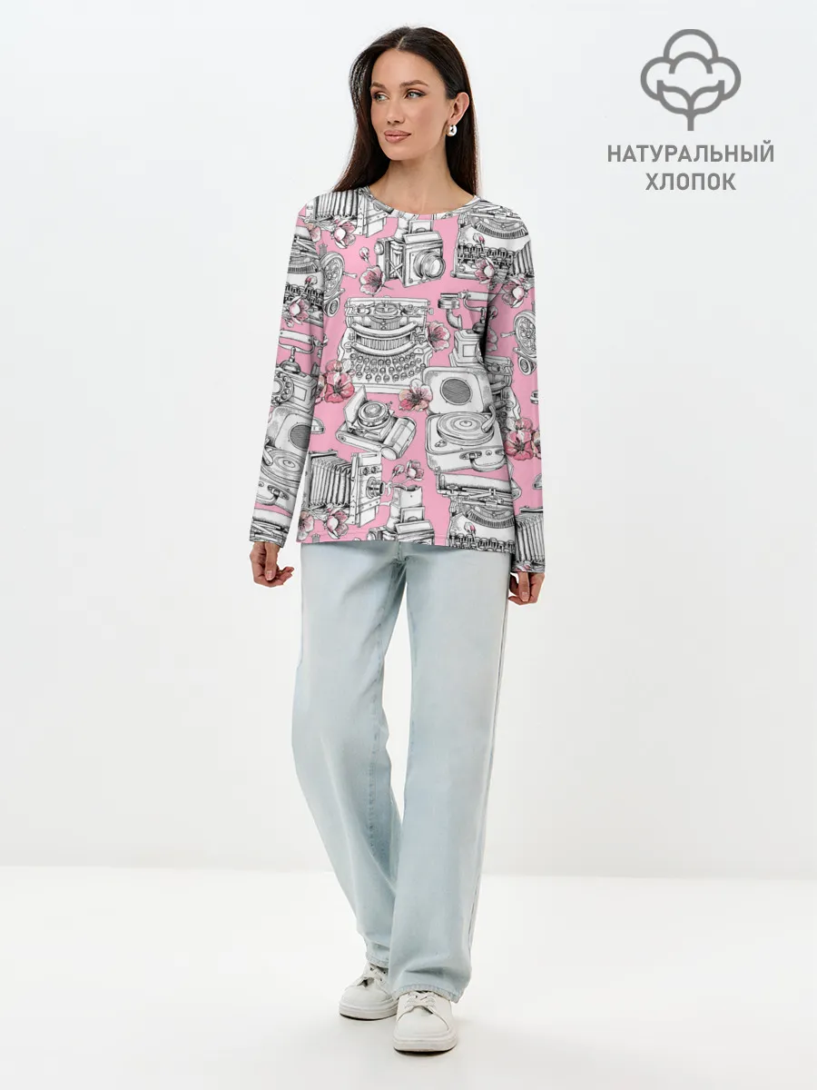 Лонгслив женский. Хлопок / Винтаж