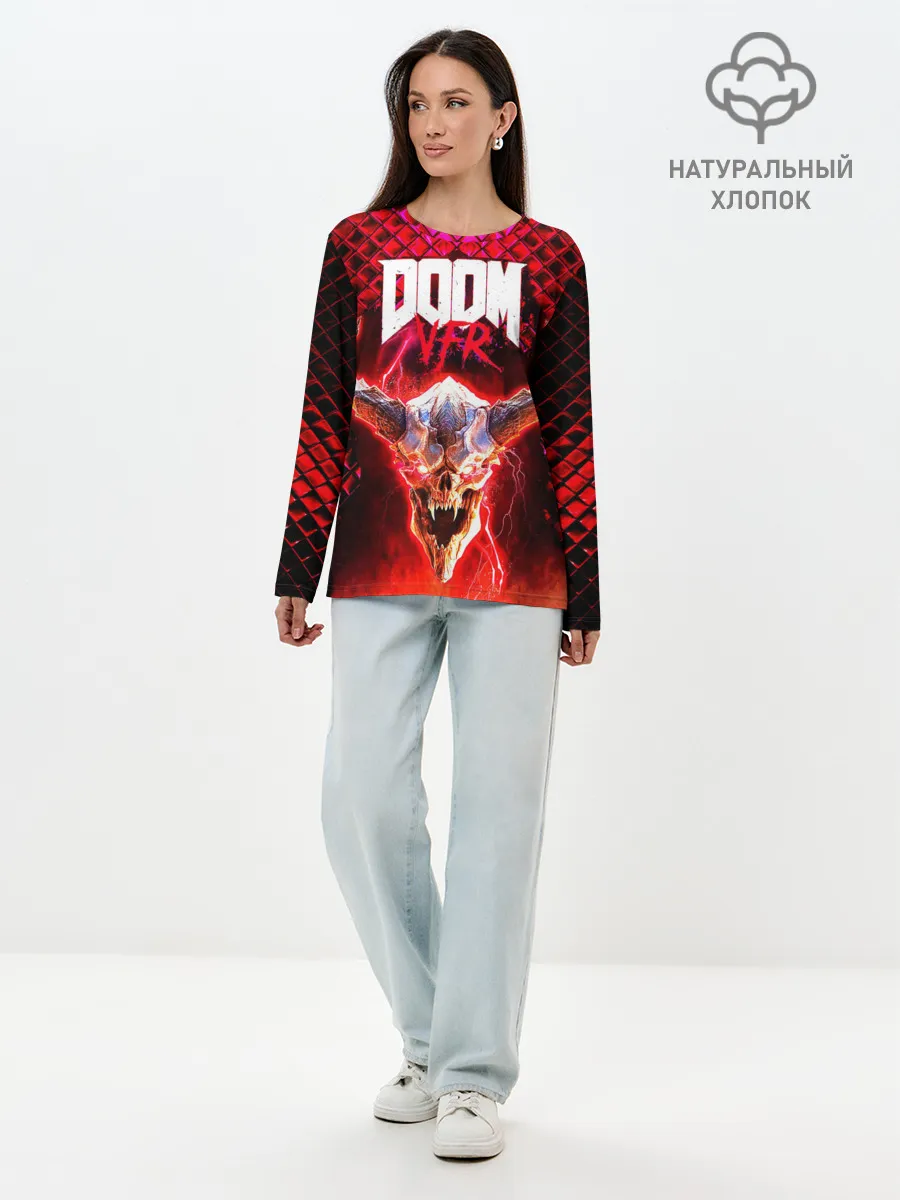 Лонгслив женский. Хлопок / Doom Enternal
