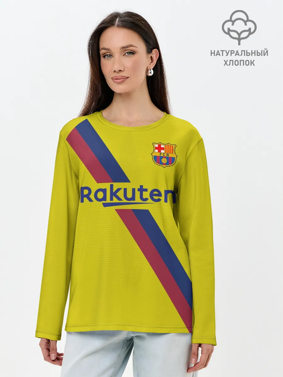 Лонгслив женский. Хлопок / Barcelona third 19-20