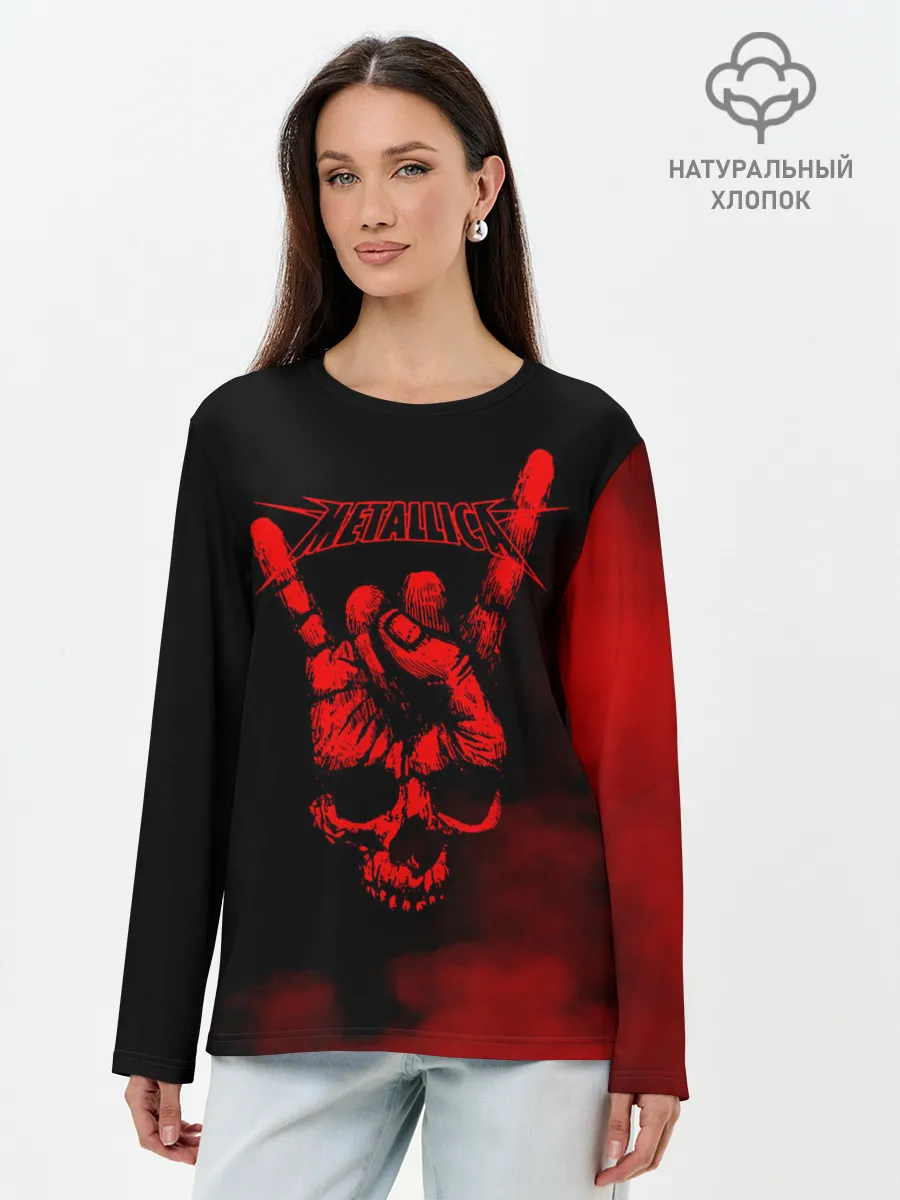 Лонгслив женский. Хлопок / Metallica