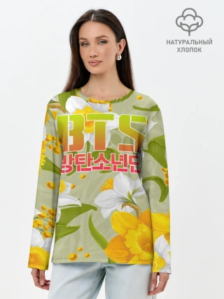 Лонгслив женский. Хлопок / BTS