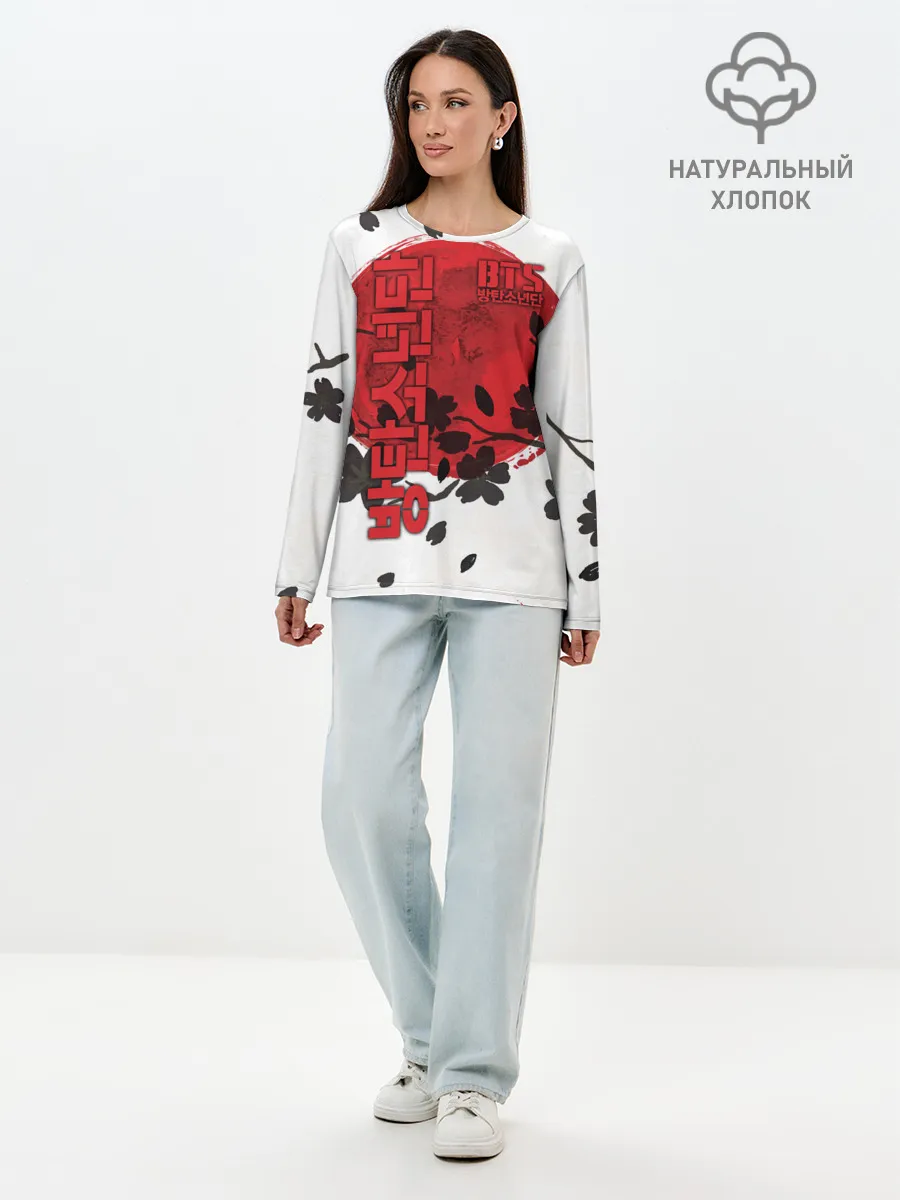 Лонгслив женский. Хлопок / BTS