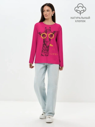 Лонгслив женский. Хлопок / Life is good