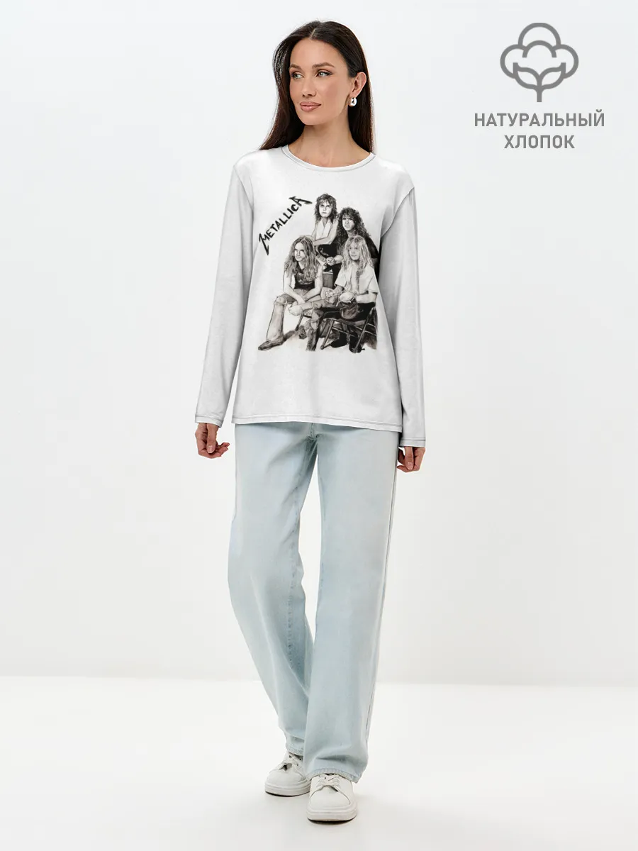 Лонгслив женский. Хлопок / Metallica