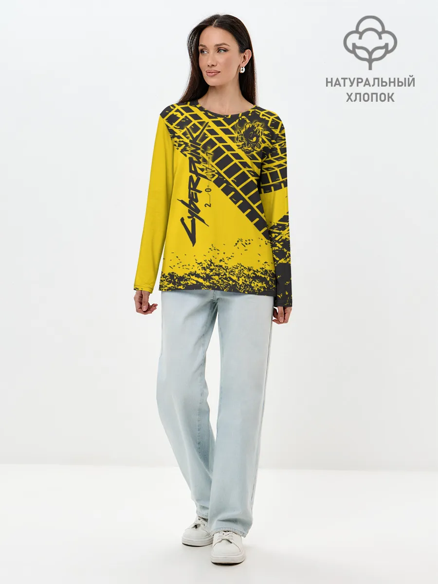 Лонгслив женский. Хлопок / Cyberpunk 2077