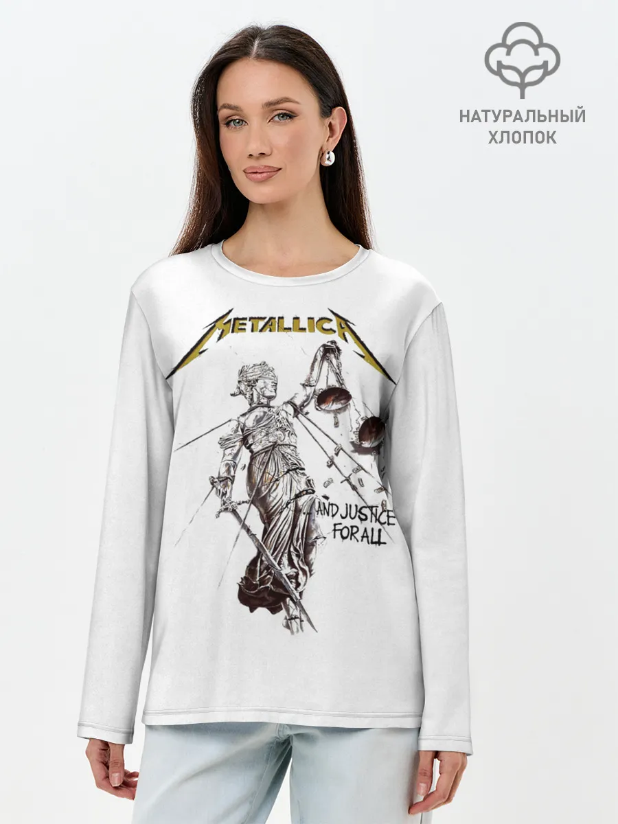Лонгслив женский. Хлопок / Metallica