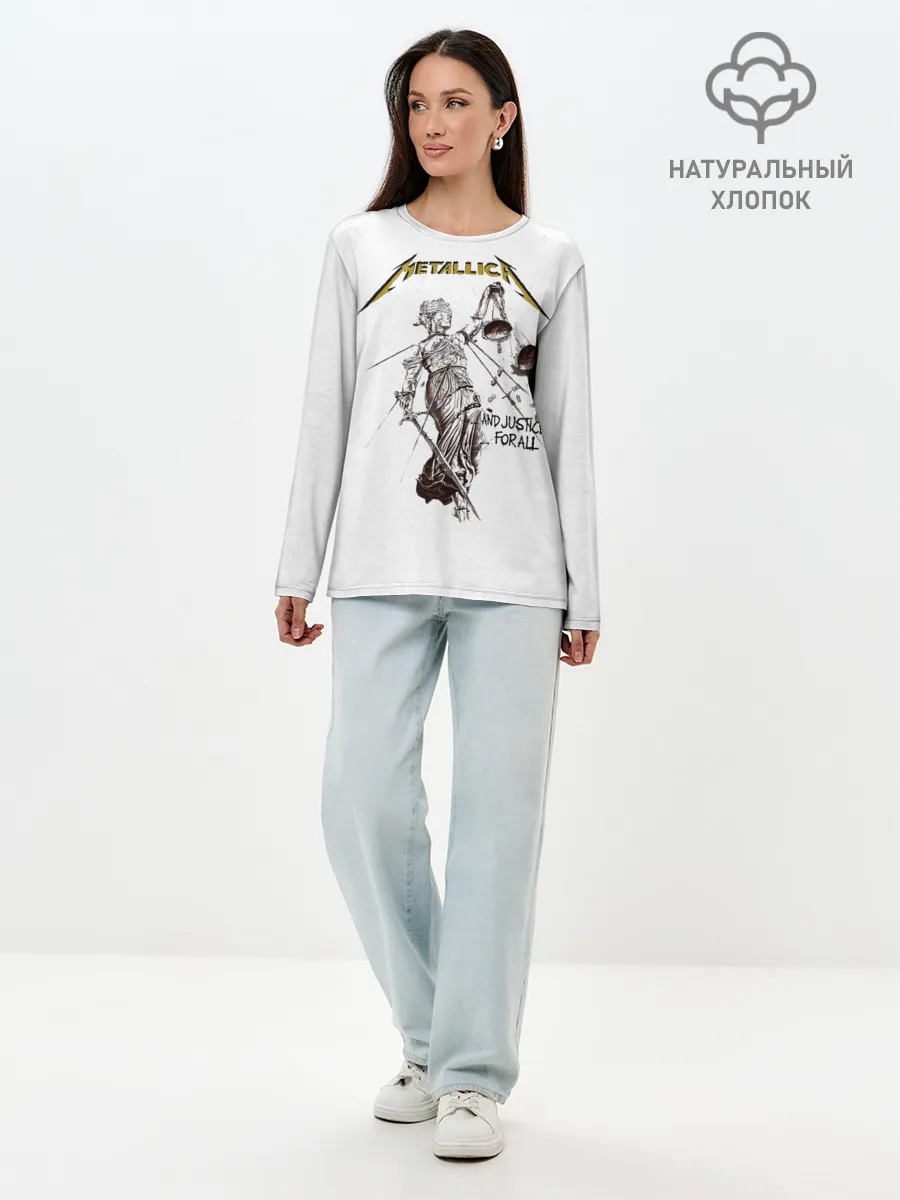 Лонгслив женский. Хлопок / Metallica