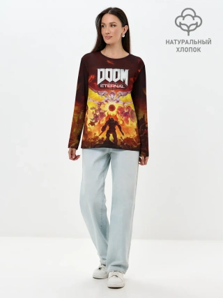 Лонгслив женский. Хлопок / DOOM Eternal