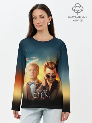 Лонгслив женский. Хлопок / Good Omens