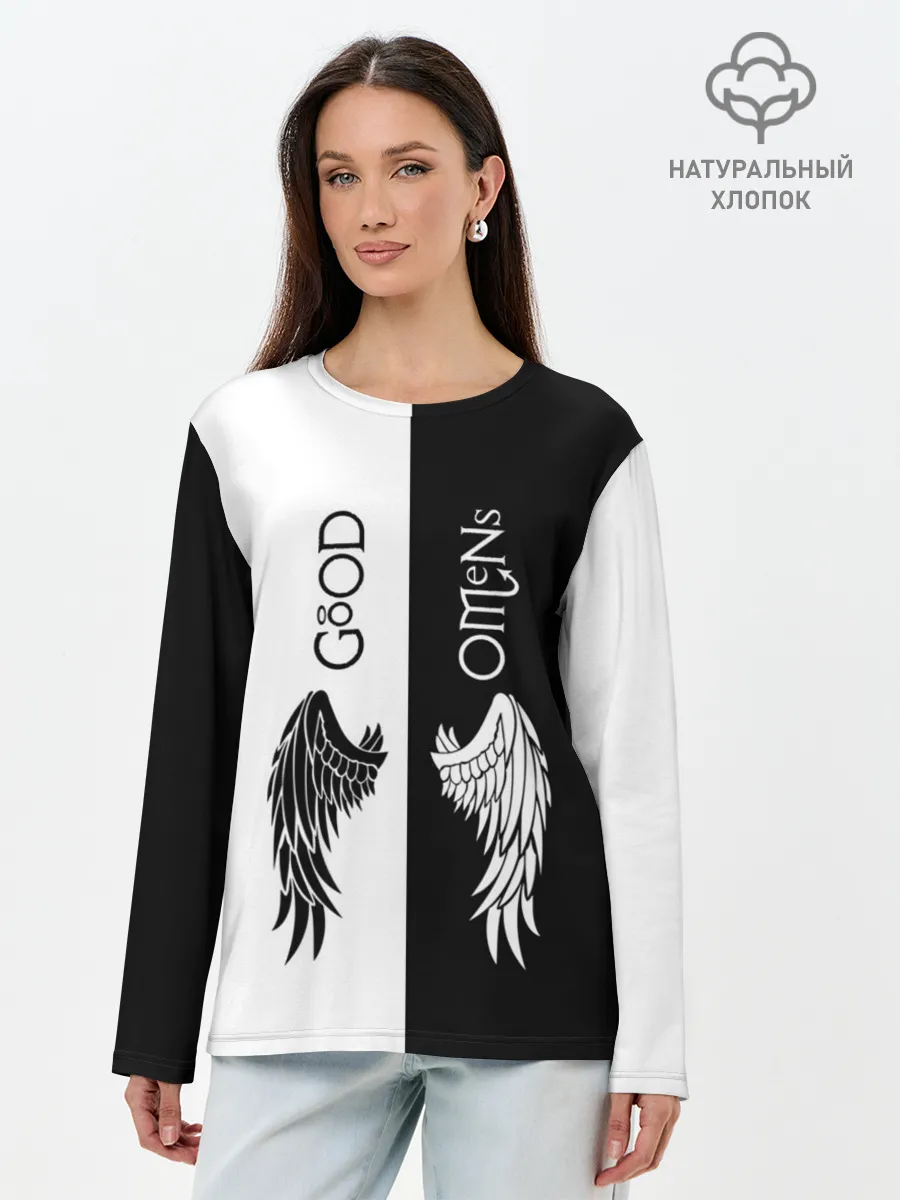 Лонгслив женский. Хлопок / GOOD OMENS