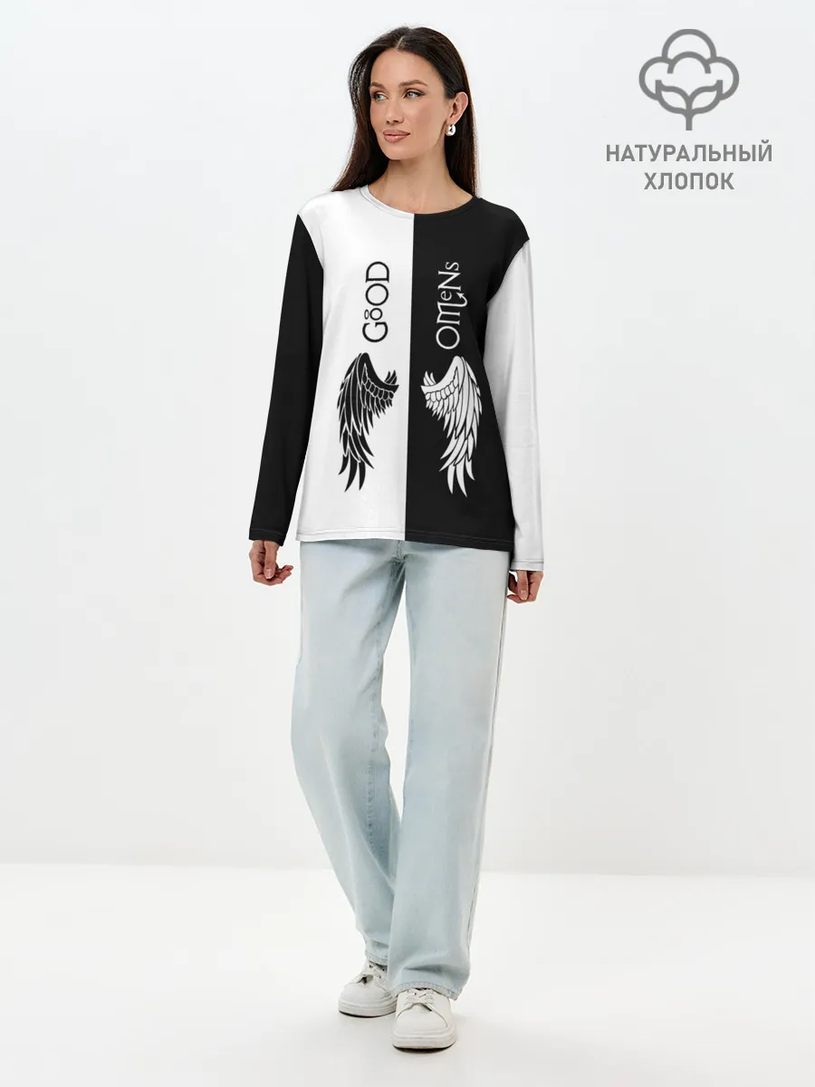 Лонгслив женский. Хлопок / GOOD OMENS