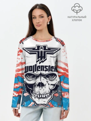 Лонгслив женский. Хлопок / Wolfenstein